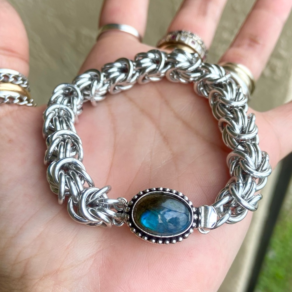Labradorite maille bracelets 2 - Picture 6 of 16
